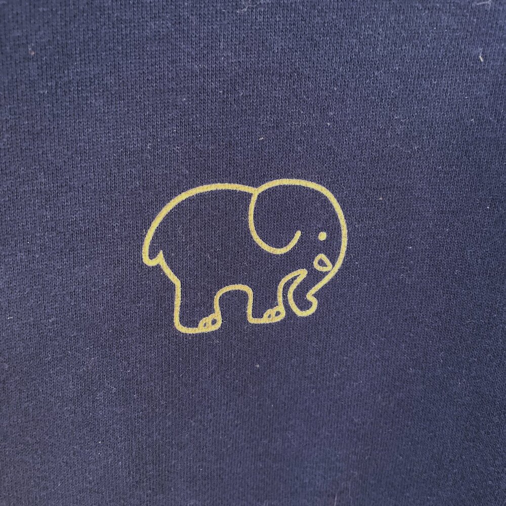 NEW Ivory Ella Womens Cozy Quilt Elephant Oversized Hoodie Sweatshirt NWT M Navy - Picture 5 of 10